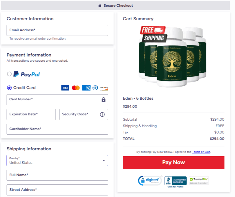 Eden MD Plus Official Checkout